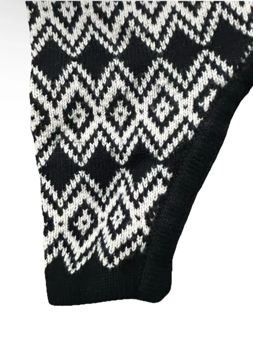 Baby Hanna Andersson Black White Knit Romper Winter Size 70 6-12 Months Coverall